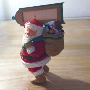 VTG 1989 Hallmark Visit From Santa Keepsake Collectors Club Ornament IOB Retired